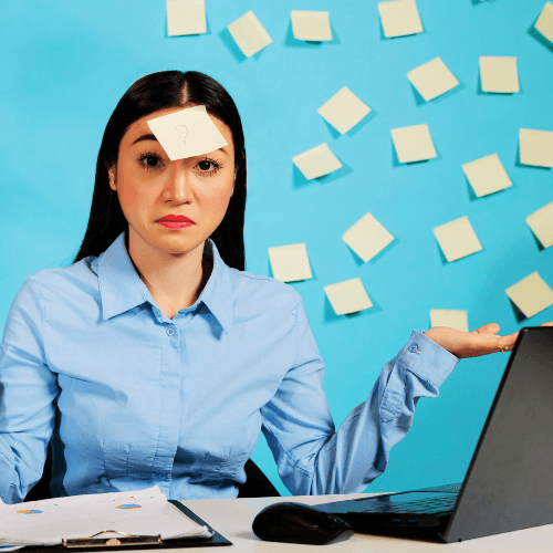 profissional em dúvida